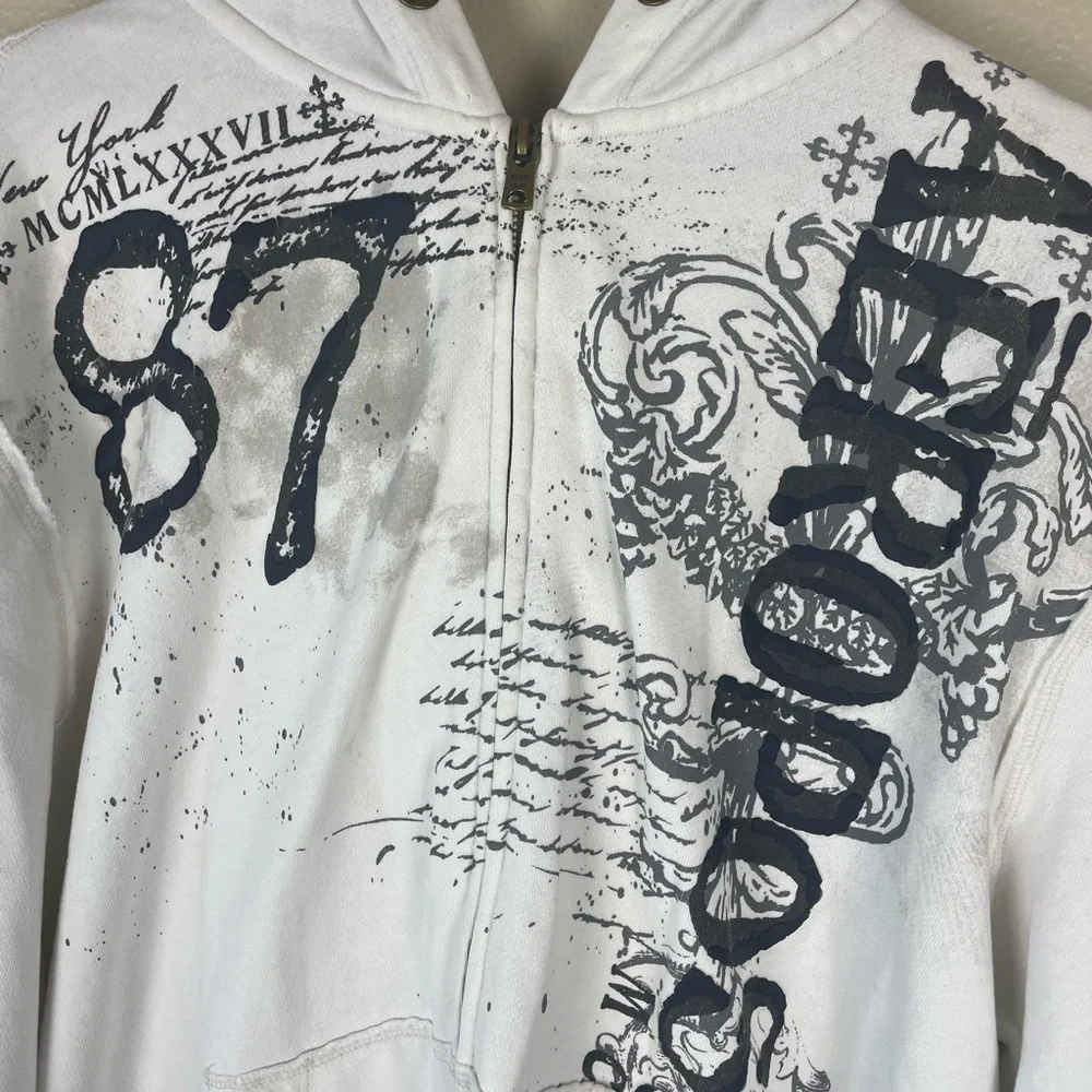 Vintage Aeropostale Zip Up Hoodie Y2K Men’s XL Archaic Skater - Picture 2 of 7